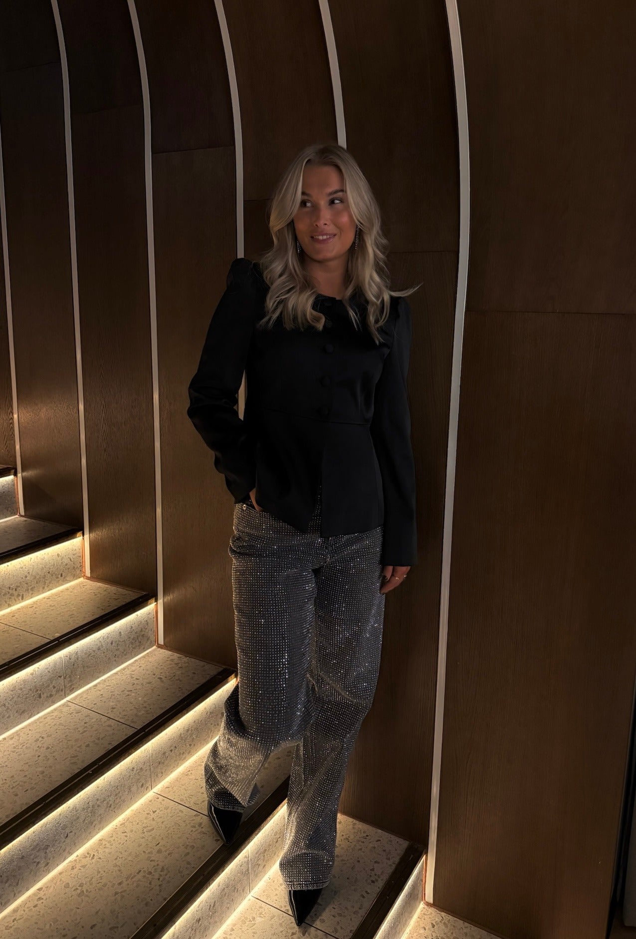 VMTESSA Rhinestones Jeans - Medium Grey Denim